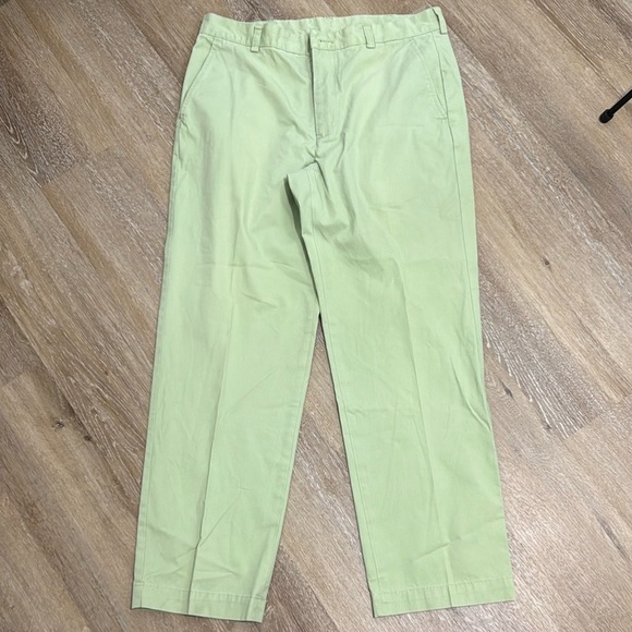 Brooks Brothers Size W34/L30 Green Chinos Straight-Leg Classic - Picture 1 of 7